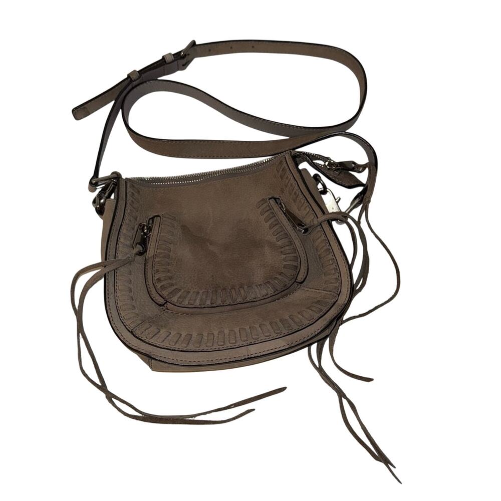 REBECCA MINKOFF leather western style tassel detail designer crossbody